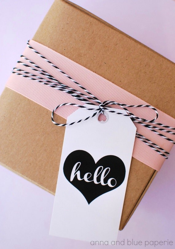 Parcel Gift Tags PRINTABLE diy - multiple colors - by anna and blue paperie Il_570xn