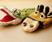 Crocodile & Giraffe puppets - super duo - Save 20%