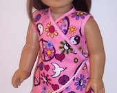 Peace, Love, & Flowers Wrap Dress for American Girl/18" Doll