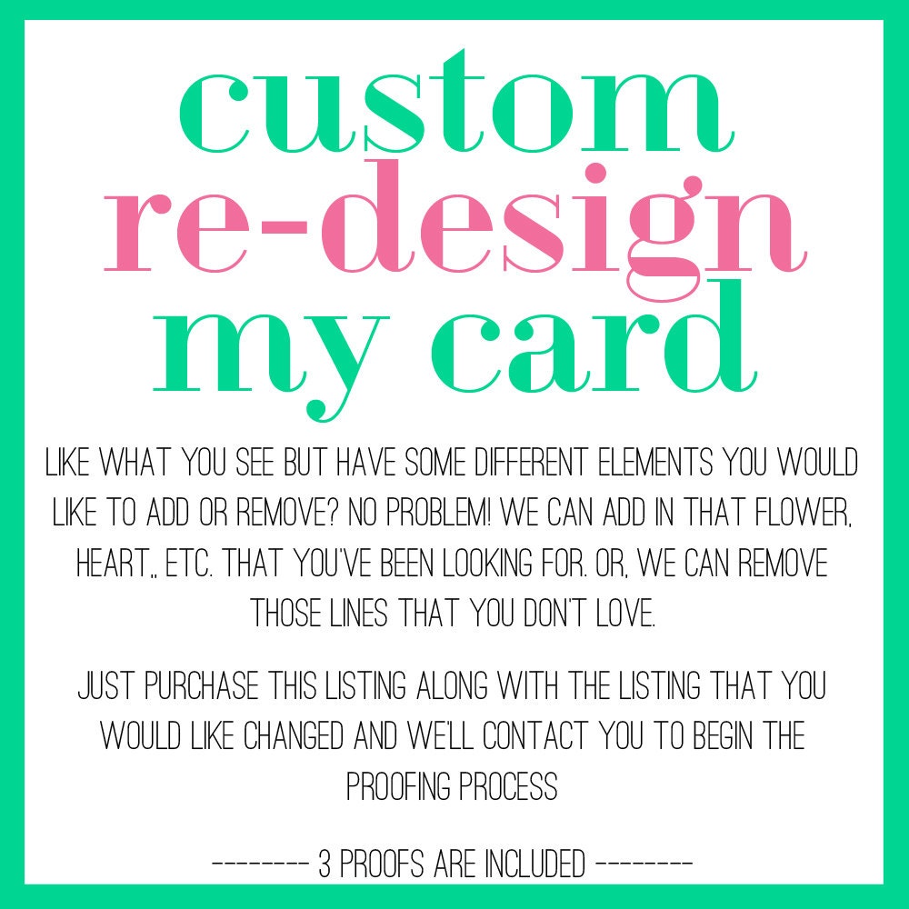 Custom card redesign