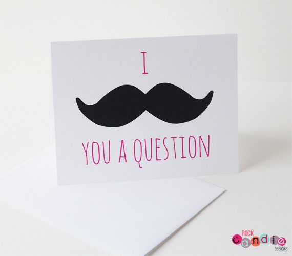I Mustache You a Question - Will You Be My Maid of Honor Greeting Card