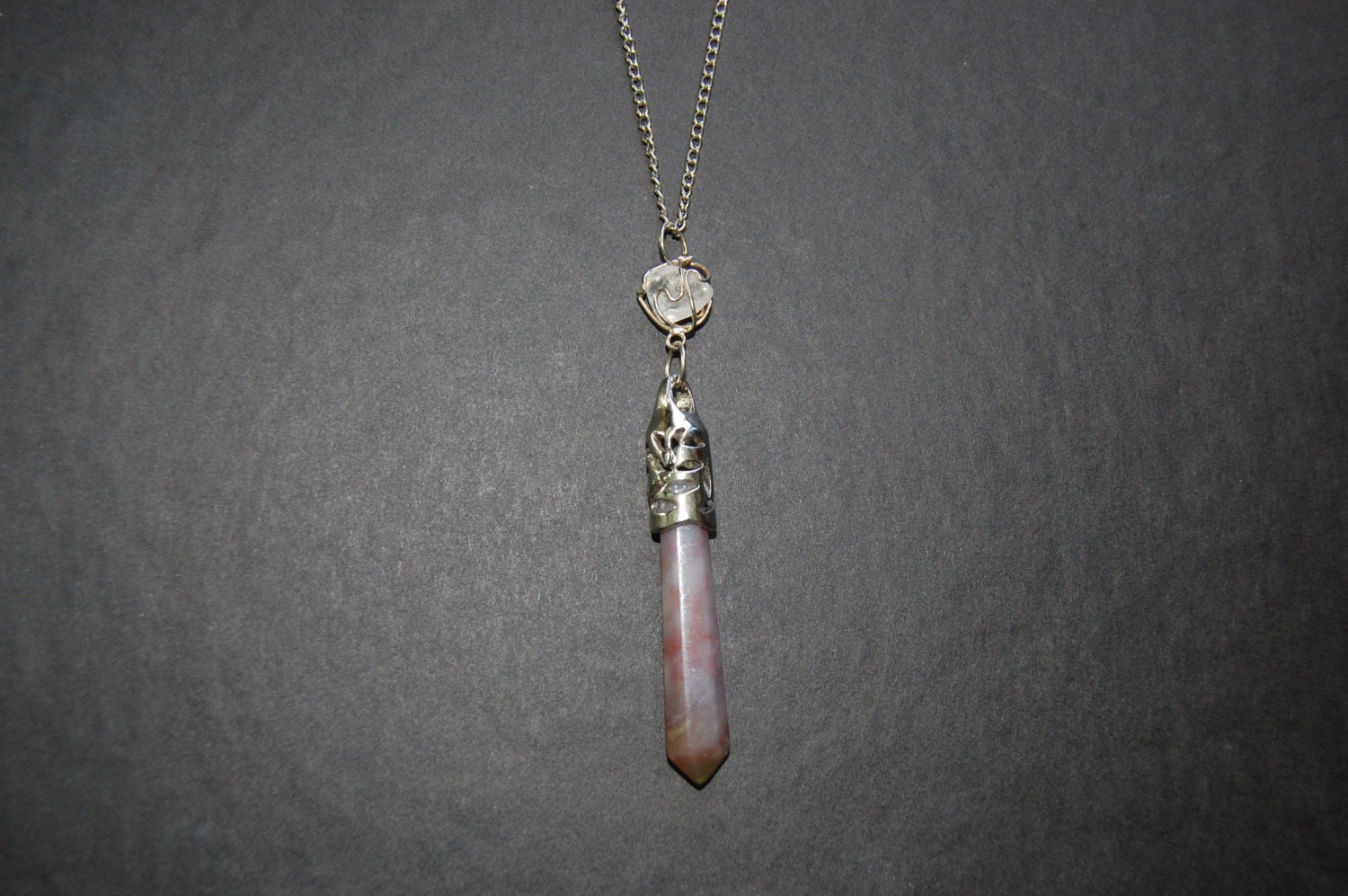 Fog Gemstone Pendulum necklace