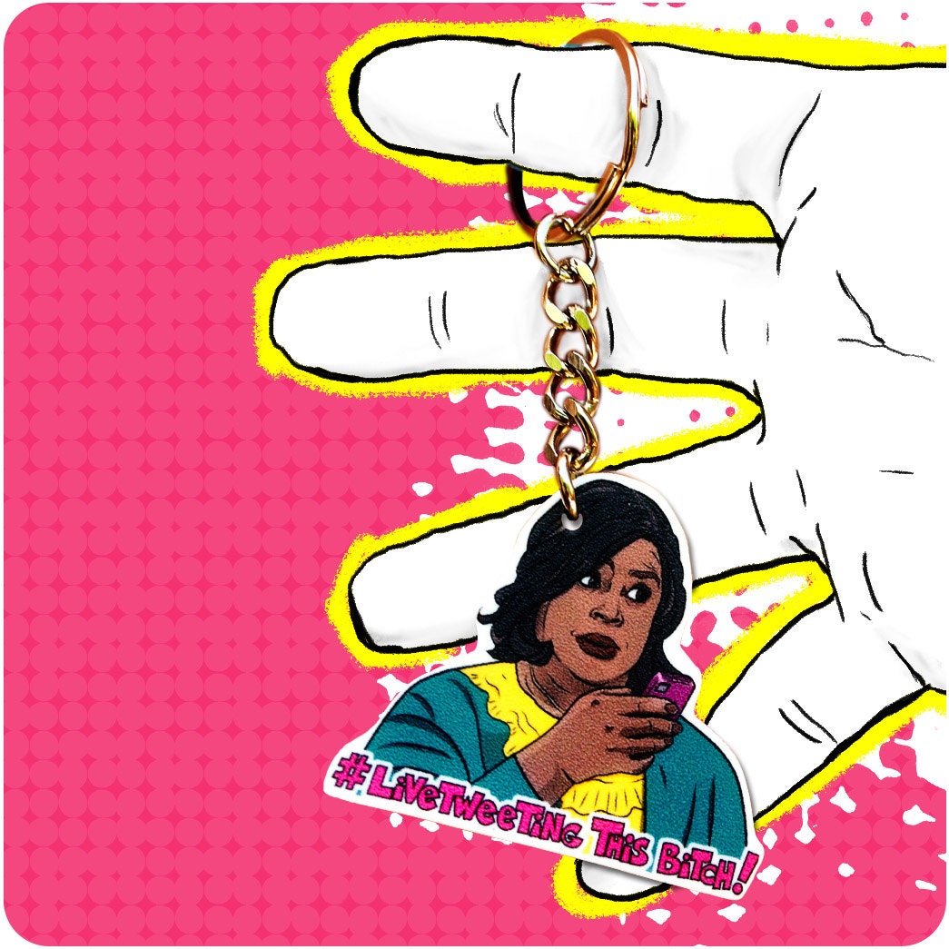 Parks and Recreation - Donna - Retta Live Tweeting Keychain
