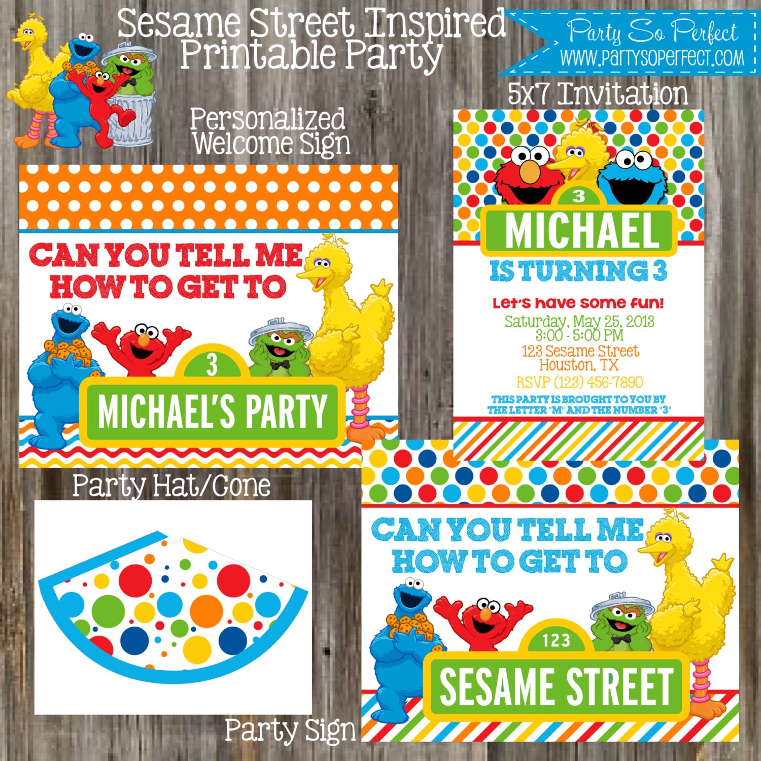 Sesame Street Inspired Huge Birthday Party Package - Printable Il_570xn