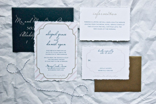 HLW Signature Collection Wedding Invitation Suite - Rustic Glam - DIY - Customizable