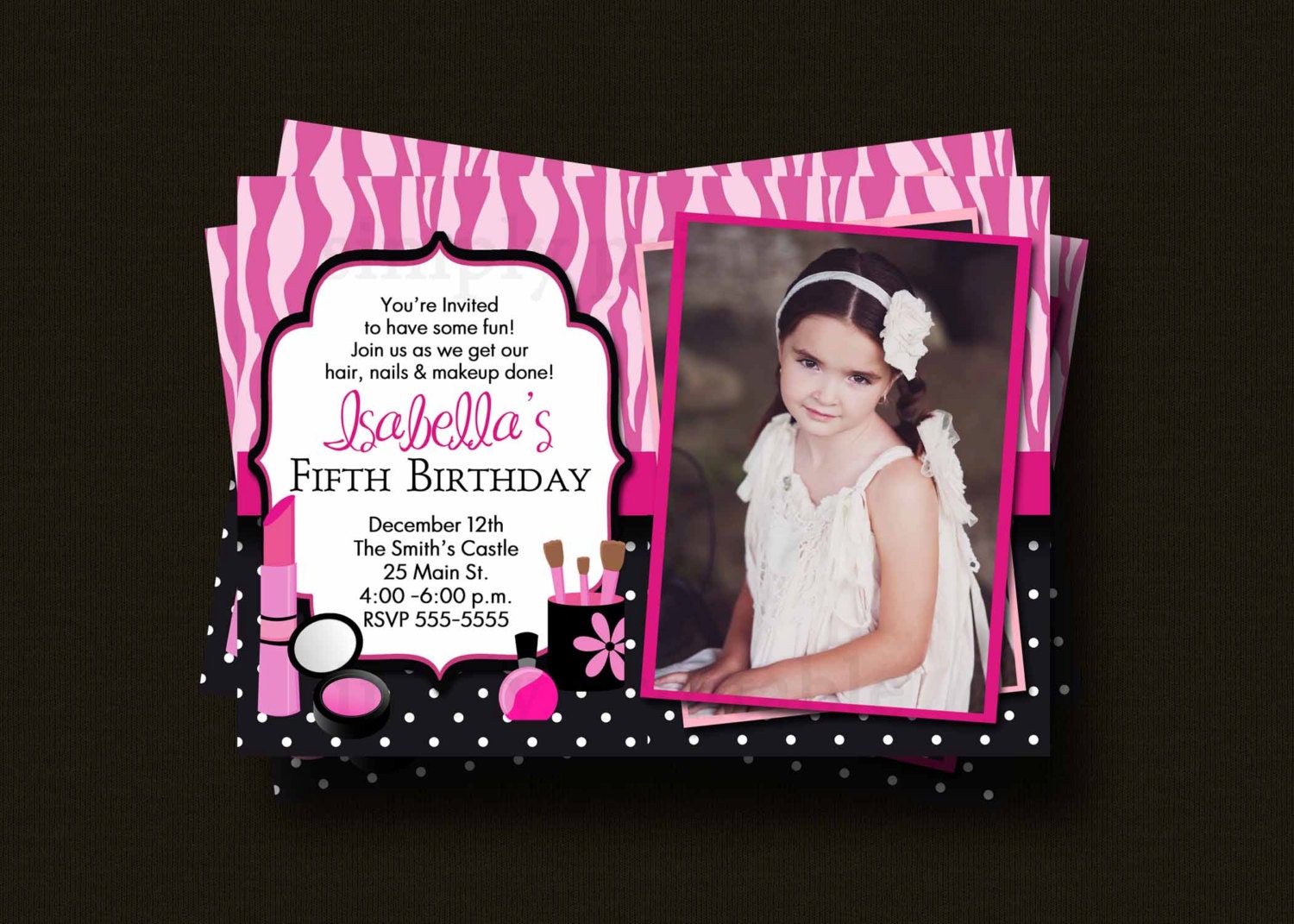 Glamour Girl Birthday Invitation with Photo (Printable) Il_170x135