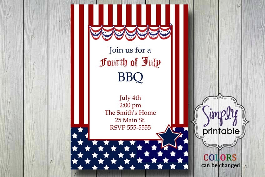4th of July BBQ Invitation Il_170x135