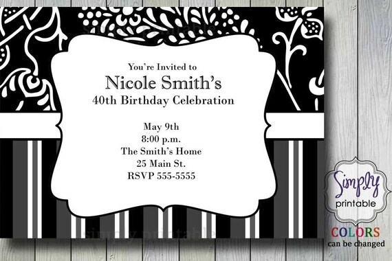 Black & White Invitation Il_570xn