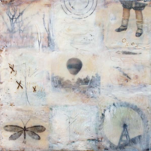 Original Encaustic Painting - "On the Verge of Extinction"  Encaustic Art by Angela Petsis