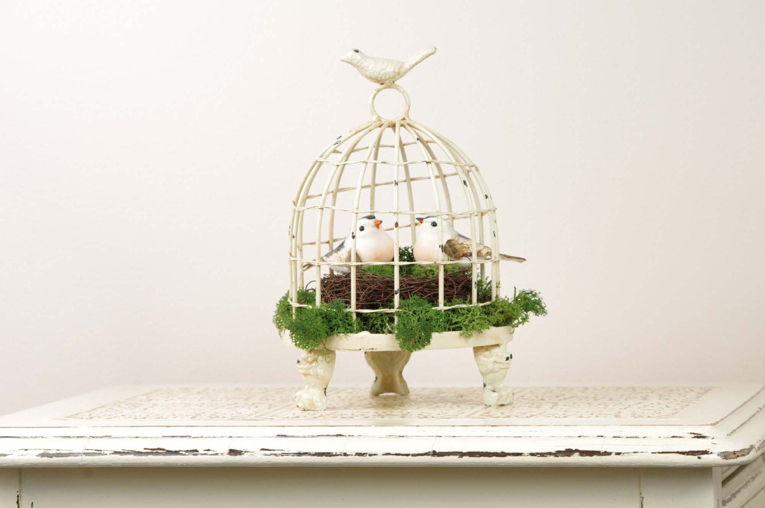 Wedding Cake Topper - Birdcage - Love Birds Wedding