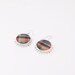 REDUCED Orange Plaid Recycled Bottle Cap Earrings