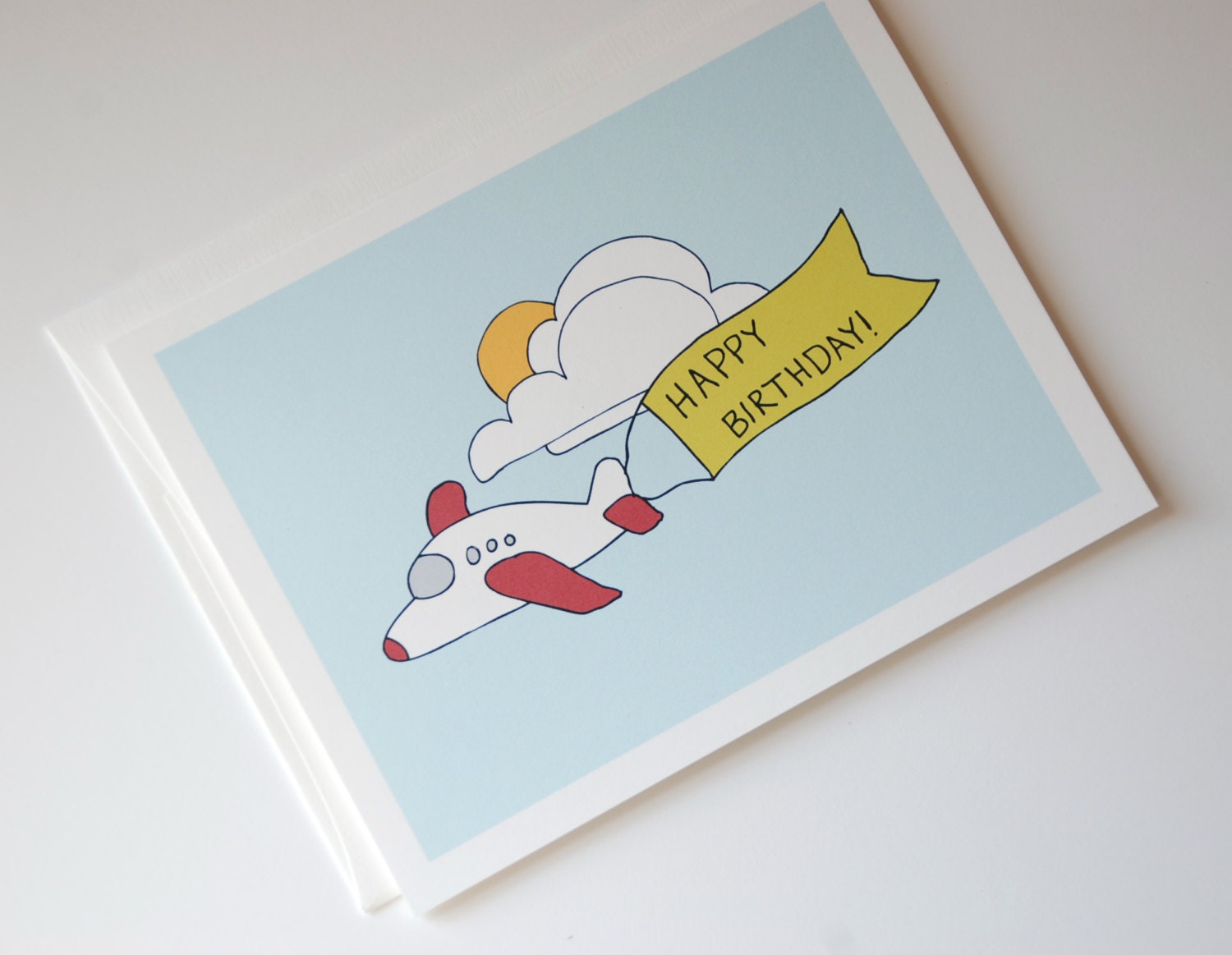 Birthday Card - Airplane Birthday Card - Kids Birthday Card - Happy Birthday