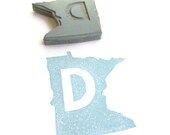 Monogrammed Custom US State Rubber Stamp - Cling Rubber Stamp
