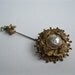 Vintage Miriam Haskel Baroque Pearl Stick Pin Golden Filigree Wedding Fashions 1950s