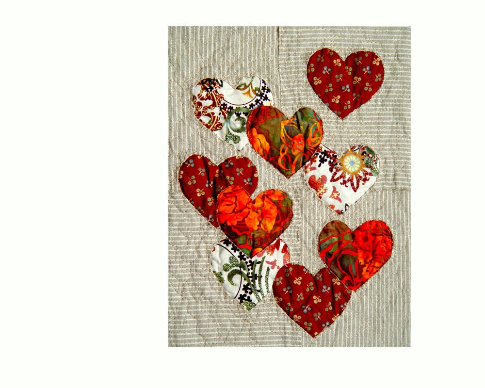 The COLORS of LOVE, Textile Art, Quilting Art, Wall Hanging