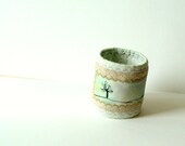 Funky bracelet cuff jewelry, textile bracelet, textile cuff, linen bracelet, fabric cuff, eco friendly bracelet, soft jewelry, mint