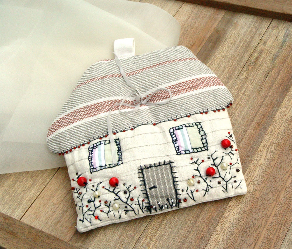 Rustic Wedding Pillow - The Most Beautiful Ring Bearer Pillow - Ring Pillow