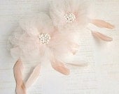Bridal Hair Flowers, Weddings, Bridal Accessories, Hair, Fascinator Flowers, Blush, White, Ivory, Beaded, Hair Pins