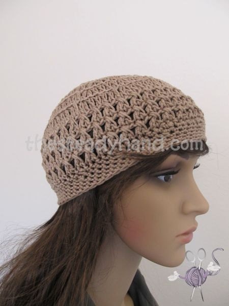 Adult Sand Crochet Cap D70