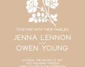 Romantic Floral Wedding Collection - Save The Date / Invitation / RSVP Personalized & Custom Made PDF