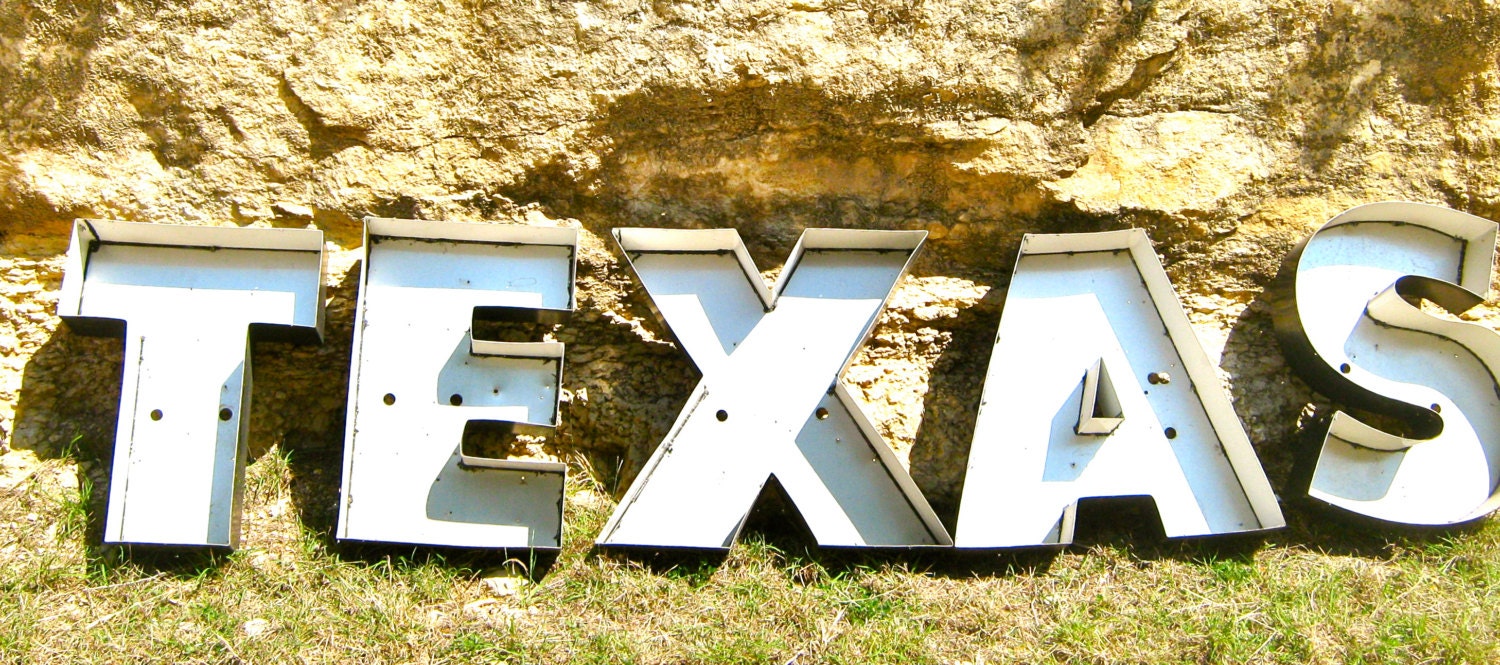 Texas Sign Reclaimed Industrial Letters