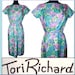 Vintage 1950s Dress Tori Richards Honolulu Couture New Look Femme Fatale Garden Party Mad Man Cocktail Pinup Bombshell Rockabilly Wiggle