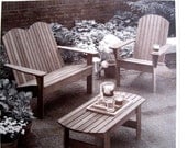 Outdoor Furniture Woodworking Pattern Adirondack Furniture Patio Chair Setee Table Carpentry Pattern Woodsmith Magazine No 69 1990