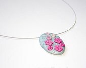 Spring blossom necklace - Spring fashion - Filigree flower necklace  - Polymer clay - Made in Israel
