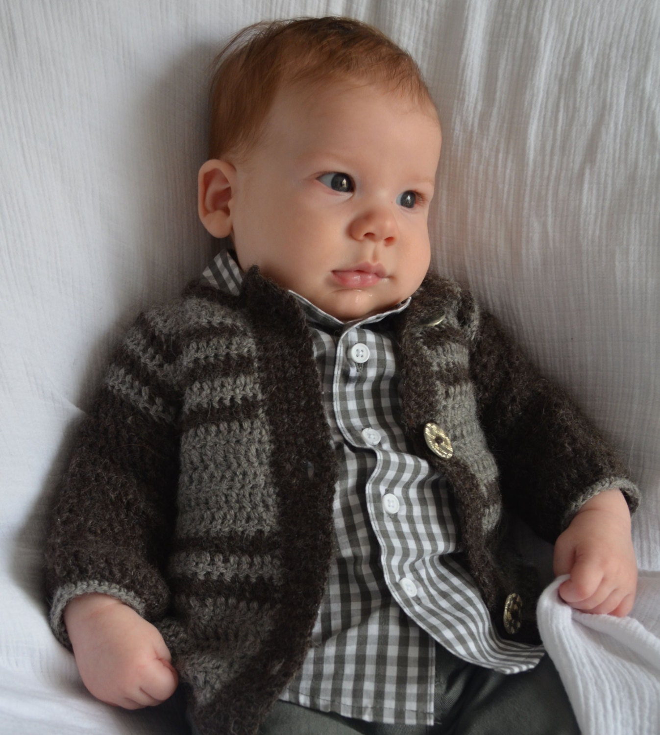 Undyed Alpaca Baby Sweater