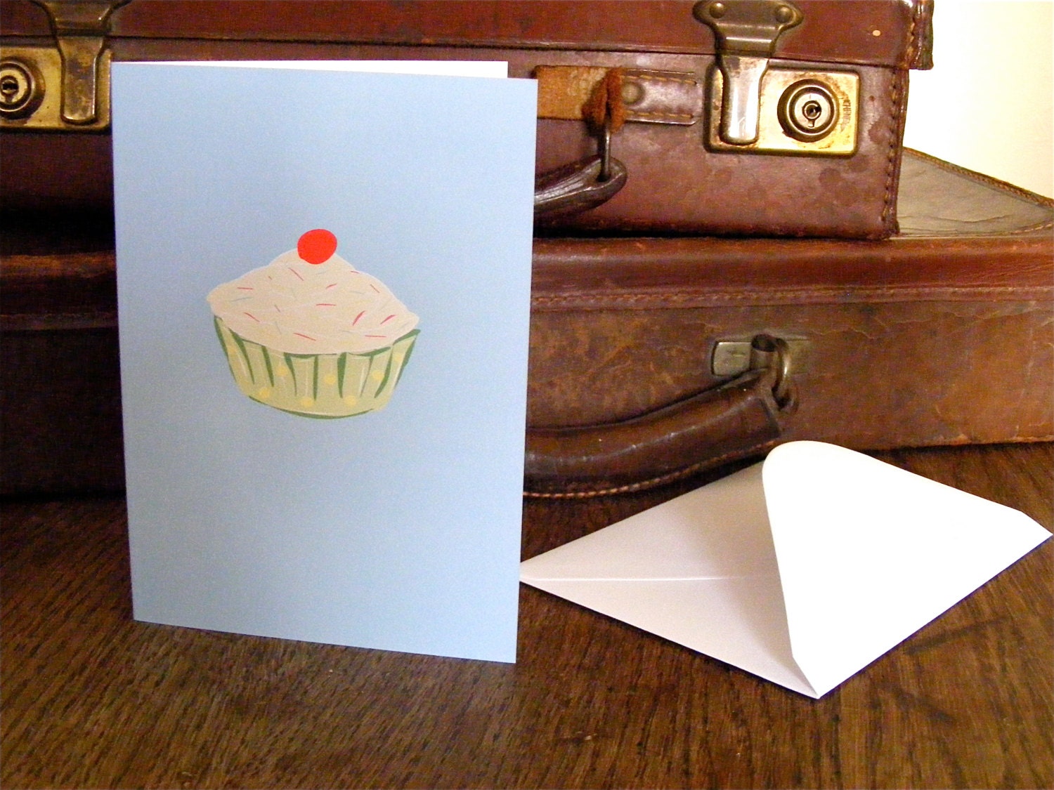 Cherry Cupcake Greeting Card