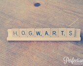 Hogwarts Scrabble Sign // Harry Potter Sign // Scrabble Sign