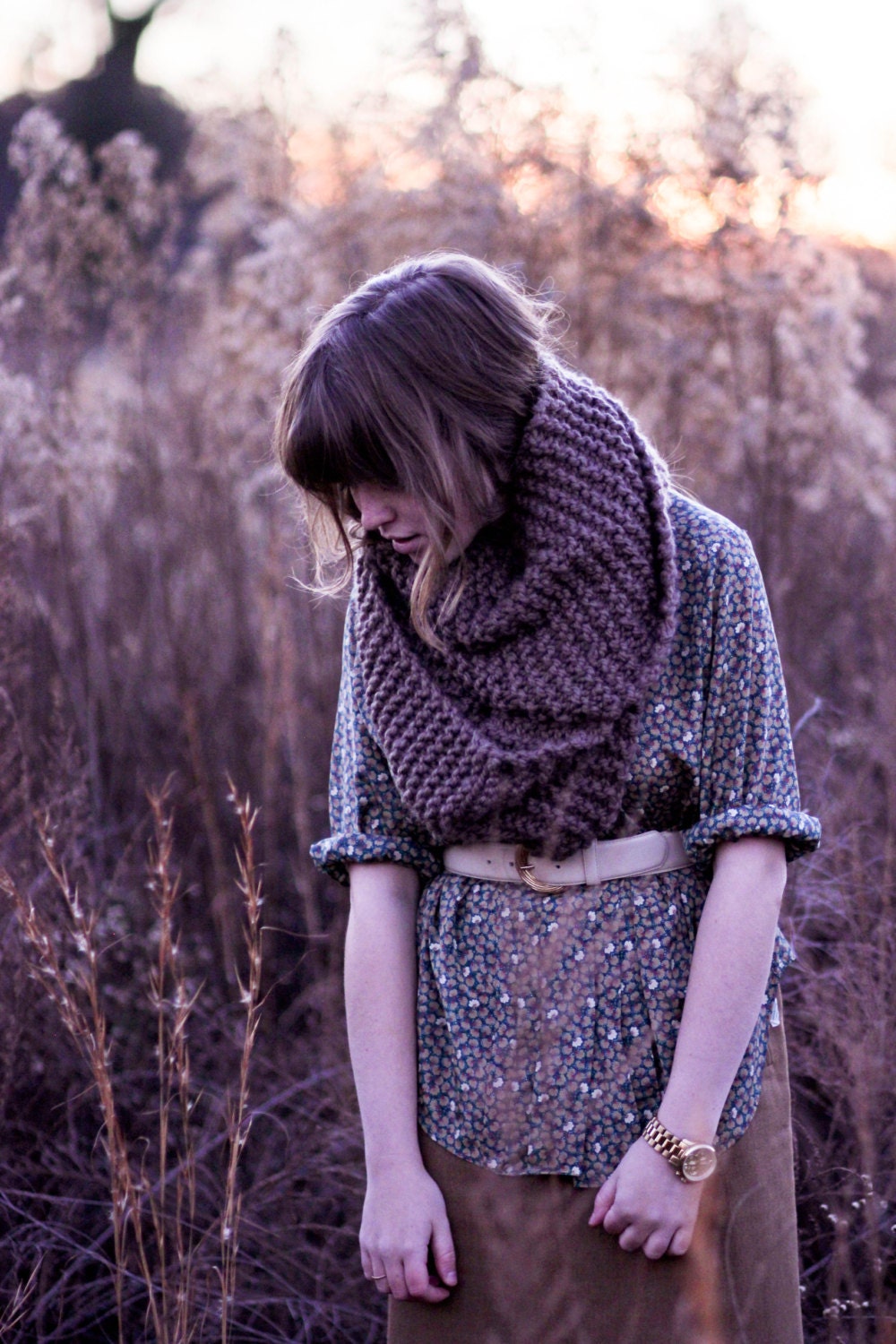 Big Knit Doubled Cowl