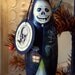 Folk Art Gourd Skeleton Day of the dead Gourd ornament Halloween pumpkin Original One of a kind