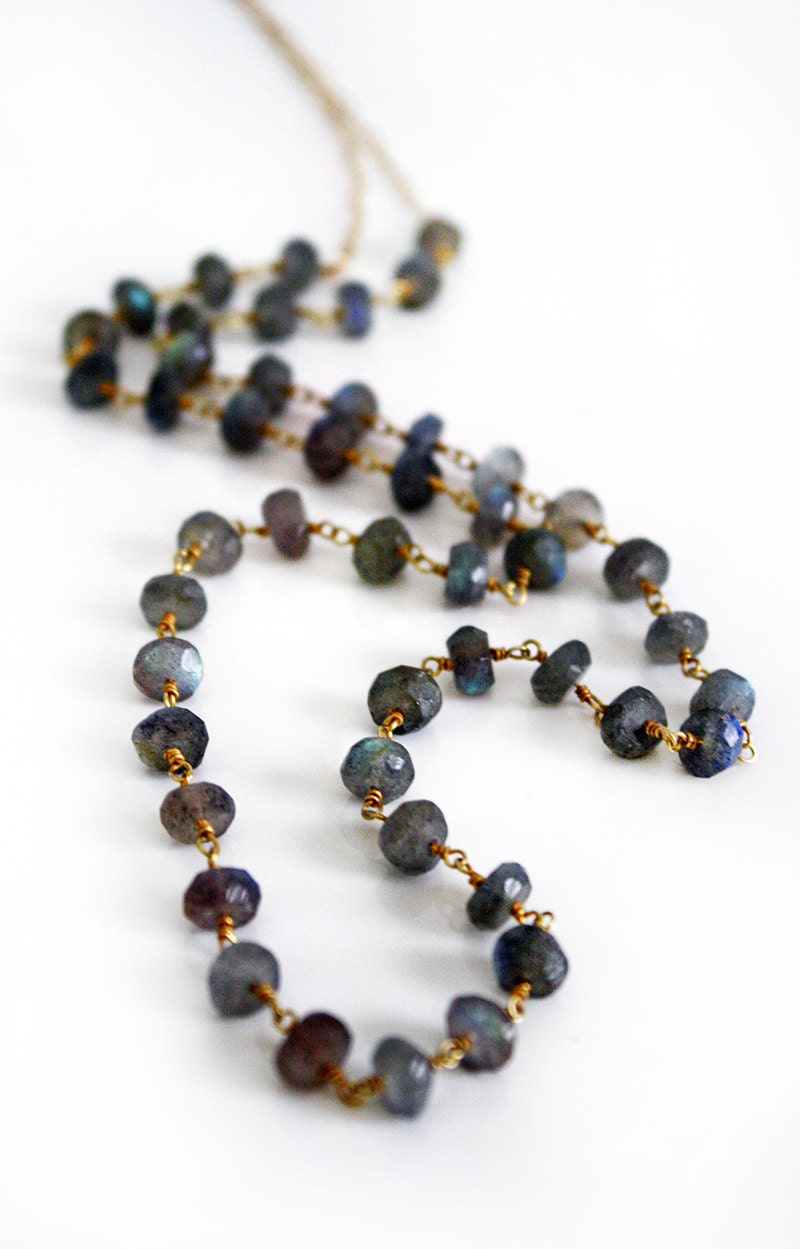 LABRADORITE rosary necklace