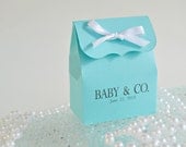 Baby Shower Bath Soak Favors: 10 Tiffany Blue Personalized Favor Bags