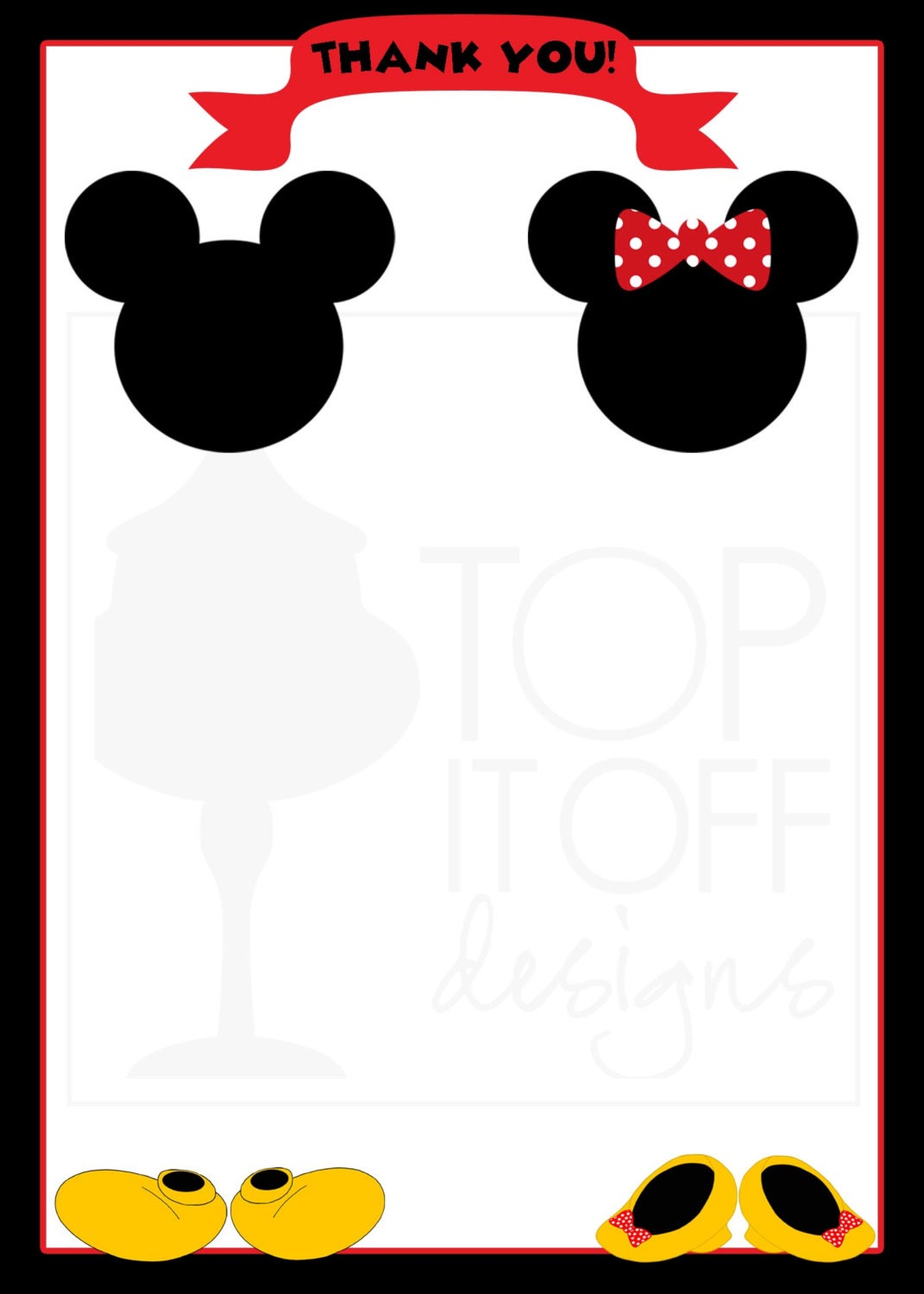 Mickey & Minnie Thank You Card - DIGITAL - DIY - Instant Download Il_170x135