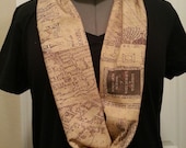 Marauder's Map Infinity KNIT scarf - made to order