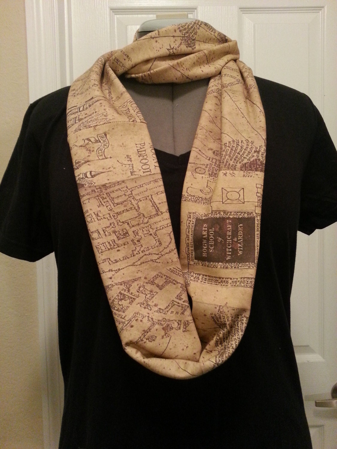 Marauder's Map Infinity KNIT scarf - made to order