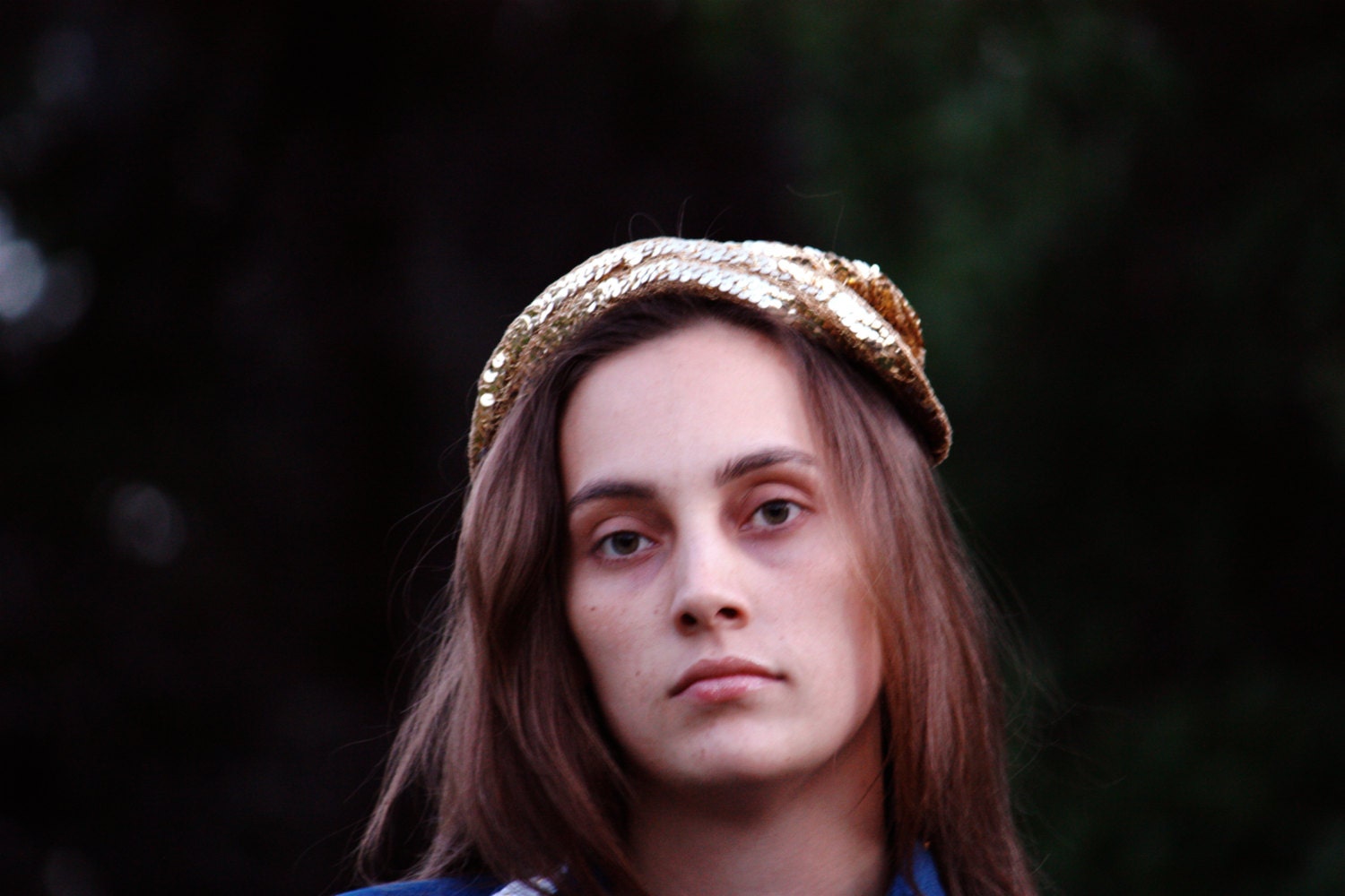Vintage 1930's Sequin Beret/ Cloche