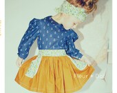 Anchors Away Girl Peter Pan Collar Blouse in Navy Blue Sailor Cotton Spring Summer Collection from Fleur and Dot