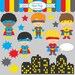 superhero clipart digital clip art super hero boys - Super Boys Digital Clipart
