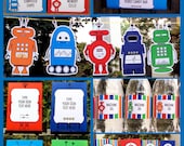 Robot Party Invitation & Printable Birthday Collection, EDITABLE text PDF file - you personalize at home with Adobe Reader Il_170x135