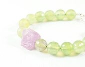 Rough amethyst jewelry green bracelet gemstones
