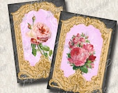 Notecards Gift Tags Digital Collage Sheet. Printable Imade. 4663
