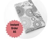 A5 fabric covered journal, 2013 diary planner, A5 fabric covered notebook - CUSTOM cover in the fabric of your choice, made to order