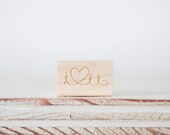 I Heart You, I Love You - Rubber Stamp