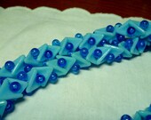 Vintage 60s/70s Mod Blue Triangles Necklace