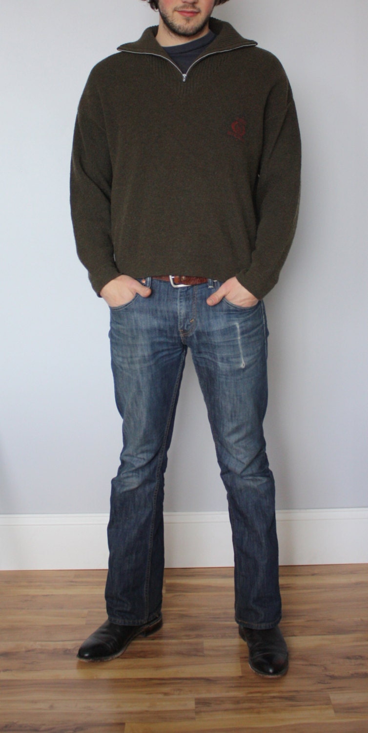 Vintage Army Green Sweater
