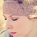 Elegant Lace headband in Brown Sugar