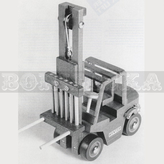 vintage Hyster FORK LIFT woodwork craft pattern (80s) (PDF)